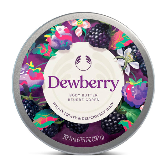 The Body Shop Dewberry Body Butter 200ml Intensive Moisturiser for Dry Skin, Fruity and Floral Scent with Community Fair Trade Shea Butter, 96-Hour Deep Hydration