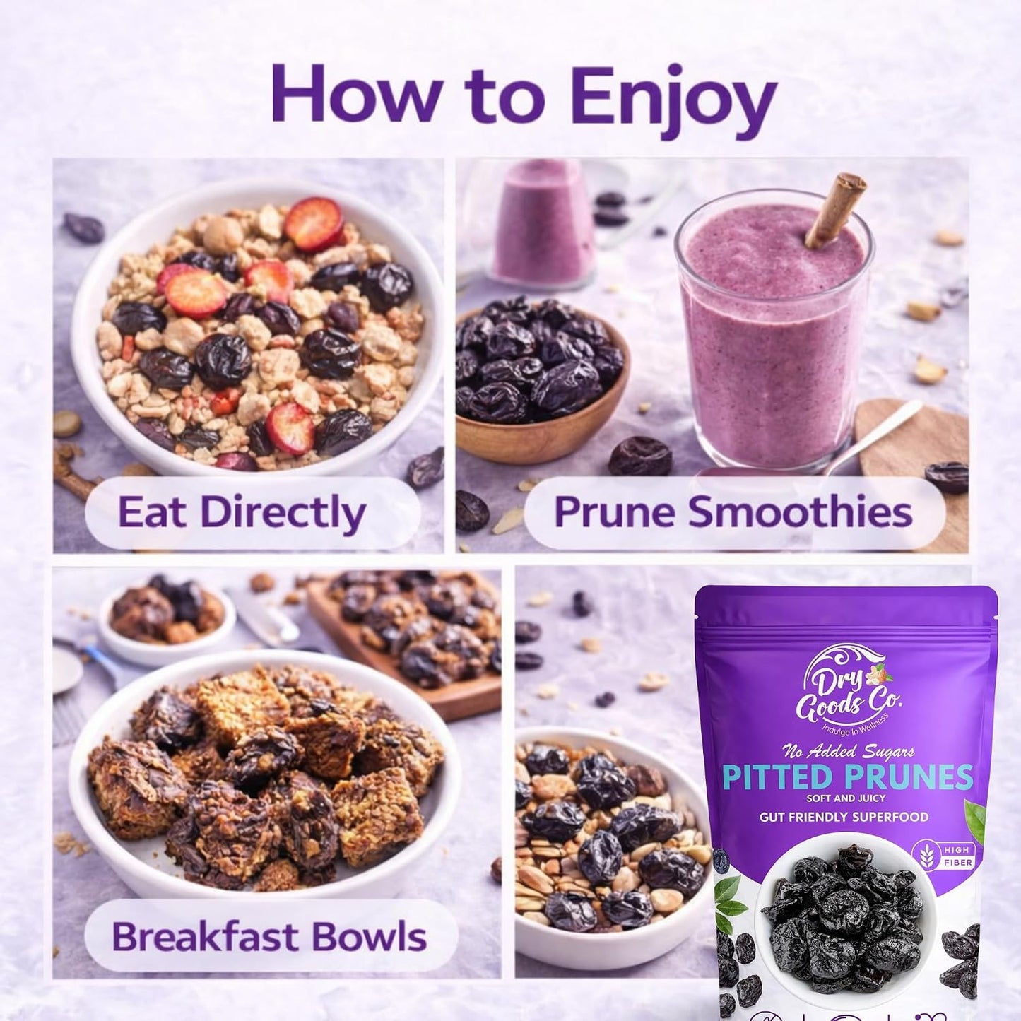 Dry Goods Co Pitted Prunes 200g | No Added Sugar | Premium Dried Plums