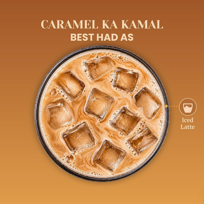 Impulse Coffees - Caramel Flavoured Instant Coffee Powder | Premium Freeze Dried Arabica Caramel Coffee Powder | Smooth Instant Coffee, Hot & Cold, 50g