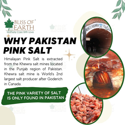 Bliss of Earth 1KG Pure Himalayan Pink Salt Non Iodised Rock Salt For weight management & Healthy Cooking, Natural Substitute of Iodised White Salt