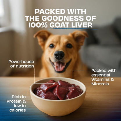 Pawfect Nature's Feast Freeze-Dried Goat Liver Treats for Dogs|Superman Edition | 100% Natural| Hypoallergenic| Easily Digestible| Multifunctional| High Protein|Low Fat Training Treats(50g/1.76oz)