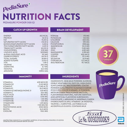 Pediasure Nutritional Drink Powder 950 gm, Chocolate, Scientifically Designed Nutrition for Supporting Kids Growth