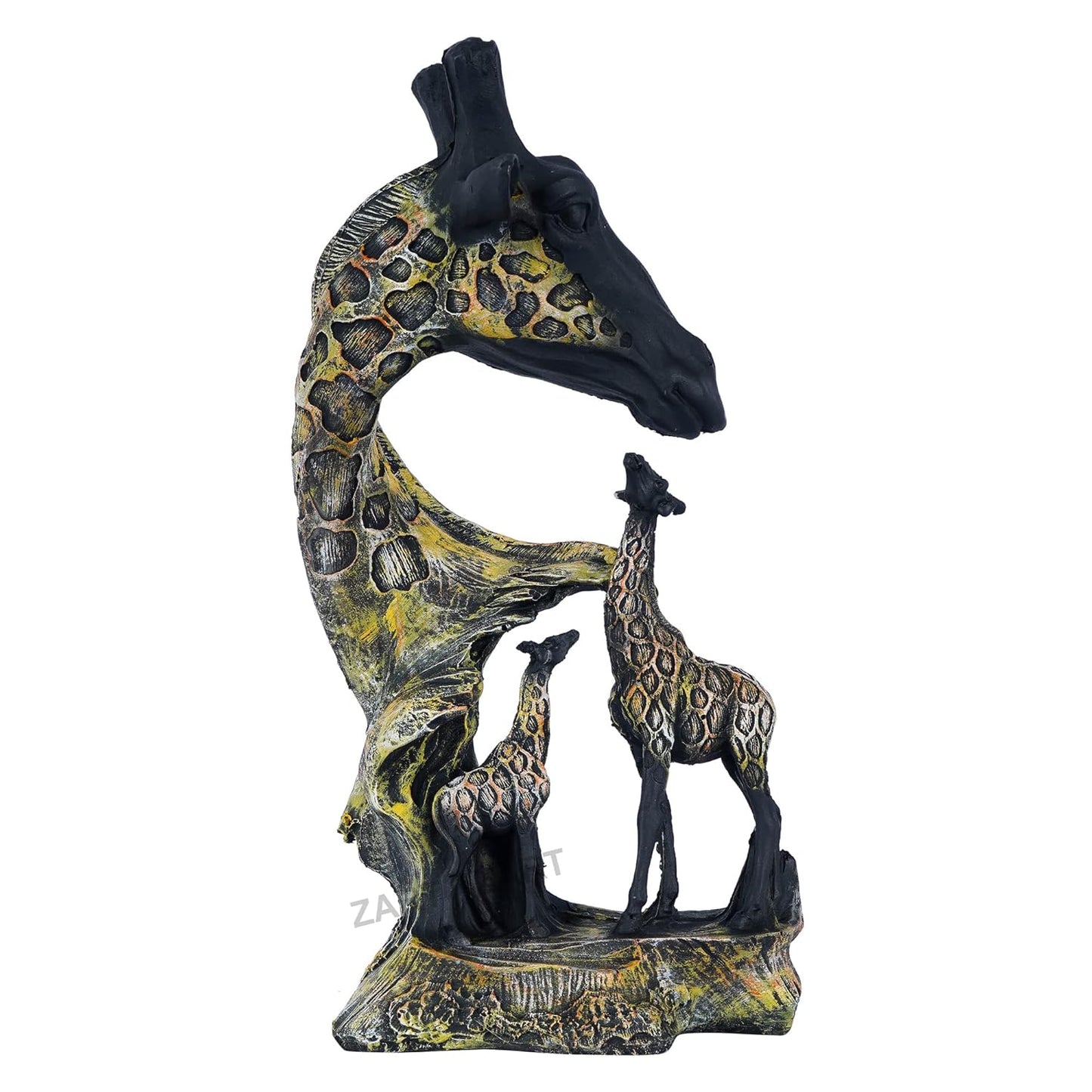 zart Statue of Giraffe Sculpture for Home/Office/Cafe/Hotel Decor Decorative Gift Showpiece (Pack of 1, resin, Multicolour)