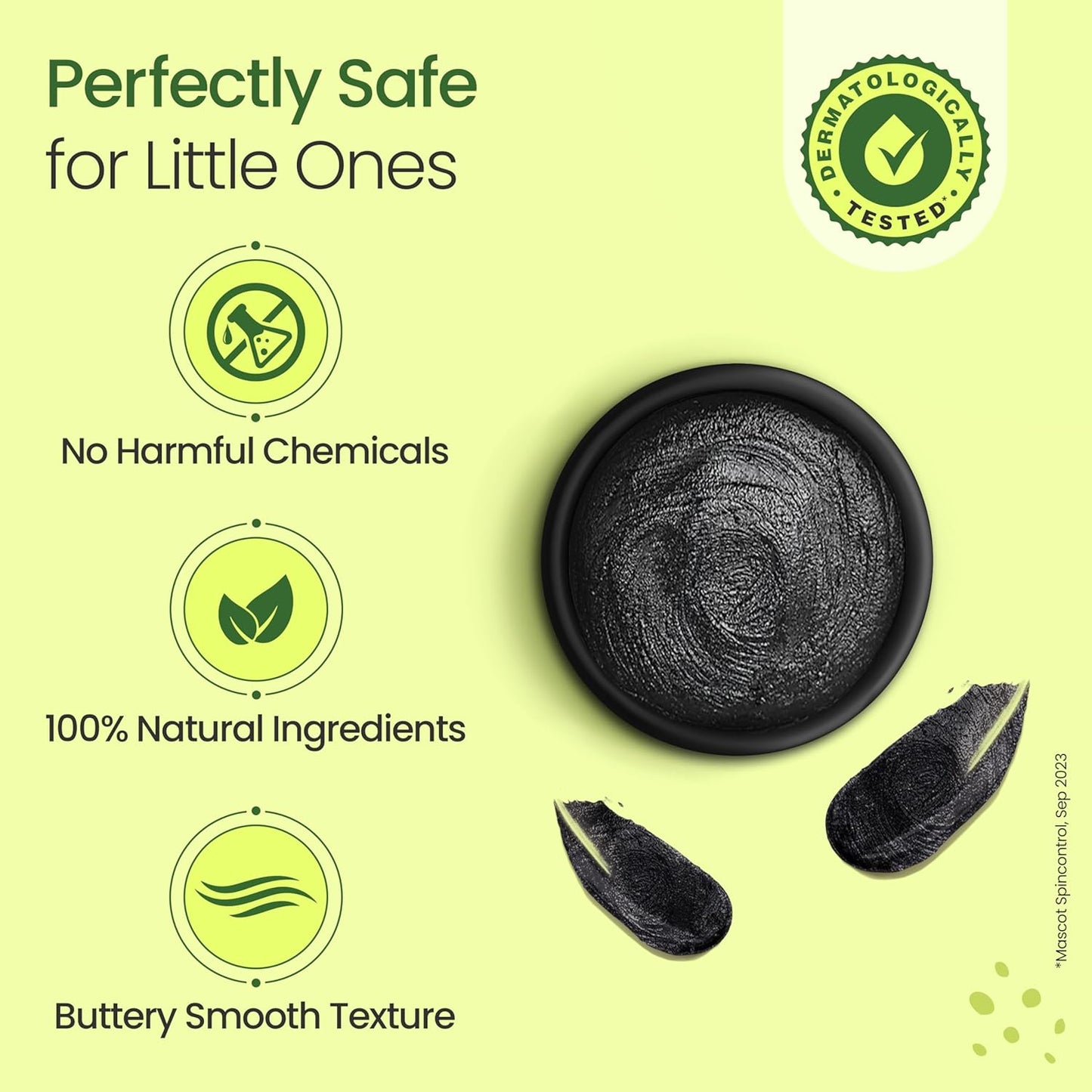 LuvLap 100% Natural Baby Kajal 5g, with Pure Cow Ghee, Cocoa Butter, Coconut Oil, Sweet Amond & Castor Oil, Soothes & Nourishes Eyes of New Born & Kids, Irritation-free, Dermatologically Tested
