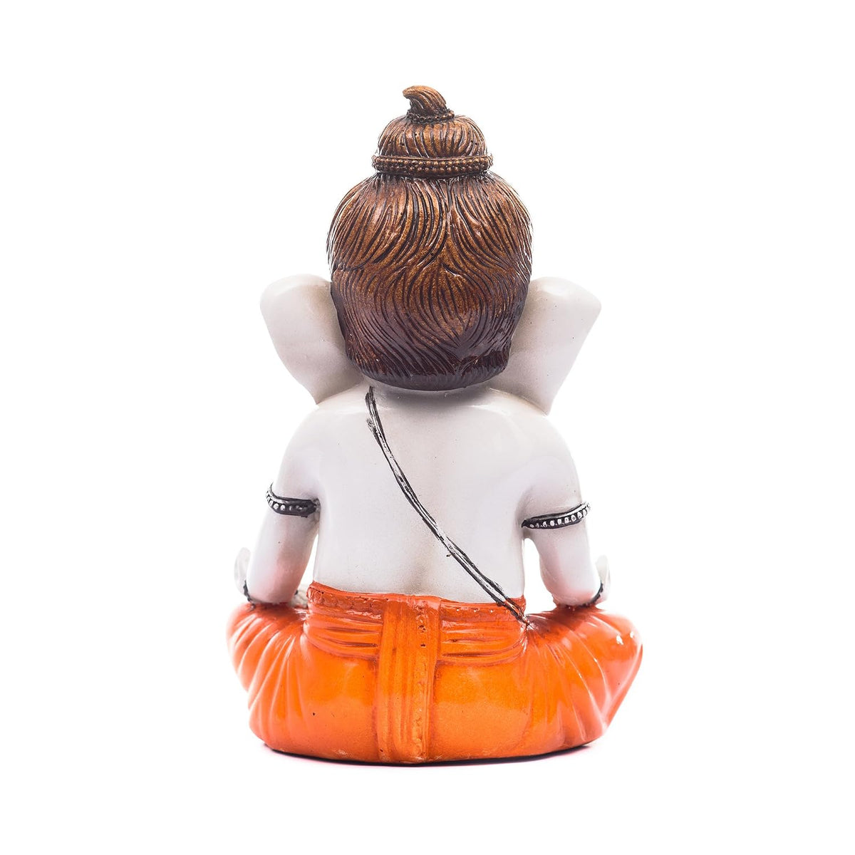Polyresin Rajasthani Man and Women Statue (15.01 cm x 13 cm x 23.01 cm, Cream and Orange)