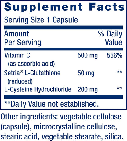 Supplement facts label with vitamins and minerals on a white background