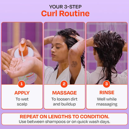 Manetain Co-Wash for Curly Hair - 100ml | 2 in 1 Shampoo & Conditioner | Non-foaming | Sulphate and Paraben Free | CG Friendly | Suitable for Dry and Frizzy Hair