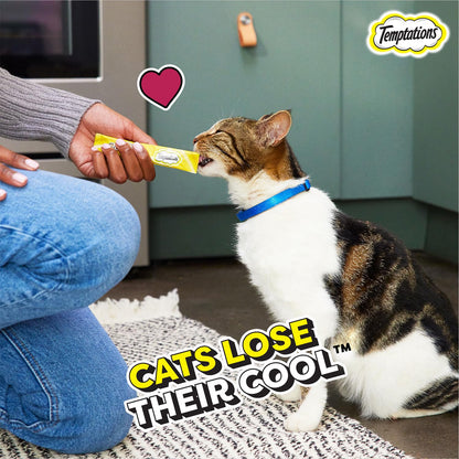 Temptations Creamy Purrrrr-ée Lickable Cat Treats, Maguro and Scallop Flavour, 48 G, Made with Real Fish, Goodness of Protein, Vitamins & Minerals,All Life Stages