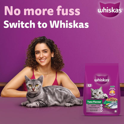 Whiskas Adult (1+ Years) Dry Cat Food, Tuna Flavour, 480 g, Contains 41 Essential Nutrients, Complete & Balanced Nutrition for Adult Cats