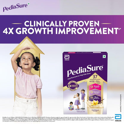 Pediasure Nutritional Drink Powder, Vanilla, Scientifically Designed Nutrition for Supporting Kids Growth 375 gm