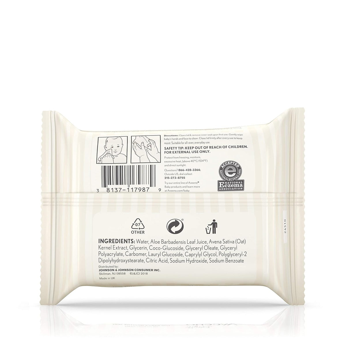 Aveeno Hand & Face Baby Wipes with Oat Extract and Aloe!!