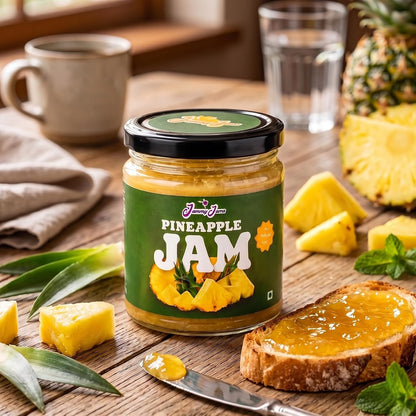 Jammy Jams Pineapple Jam | No Added Sugar | Made With Real Fruit - 200g
