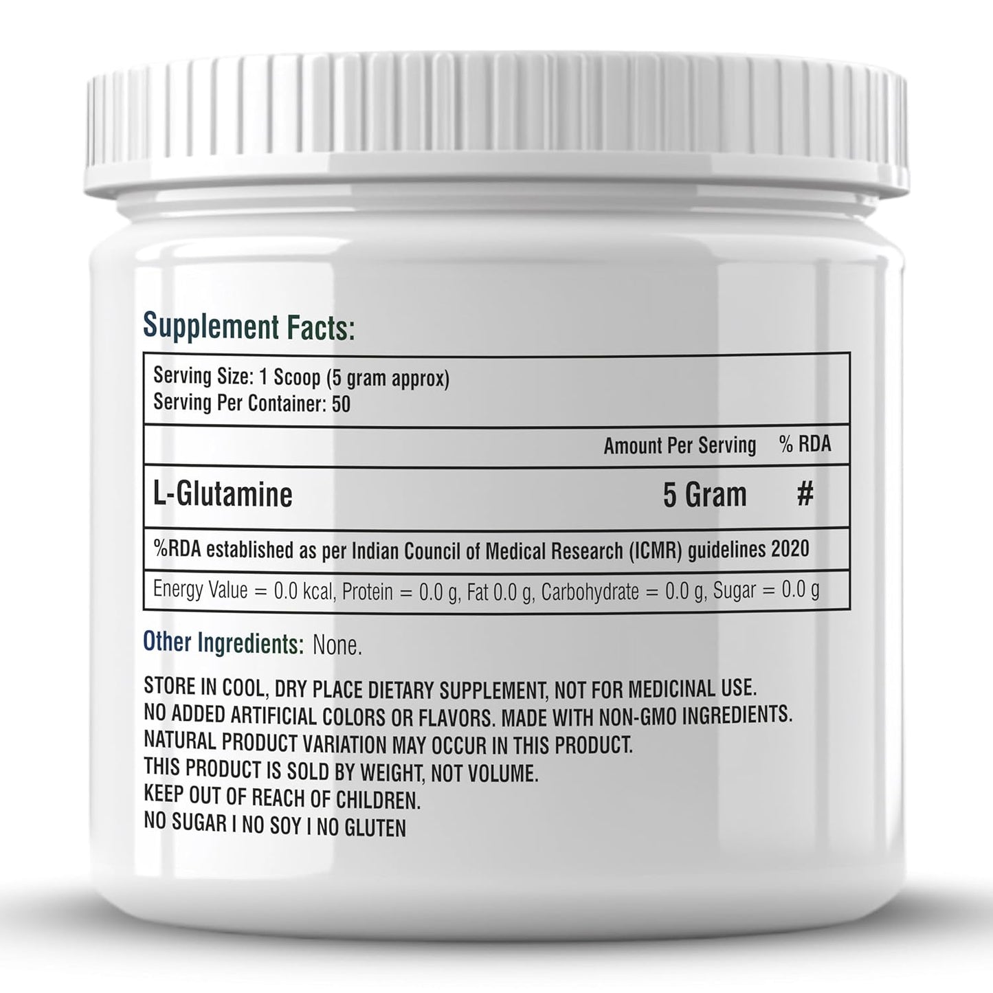 Biotrex Nutraceuticals L Glutamine Amino Acid Powder 5000mg Per Serving | Preworkout & Muscle Growth | Immune & Gut Health | Enhances Endurance | Unflavoured - 250Gram (50 Serving)