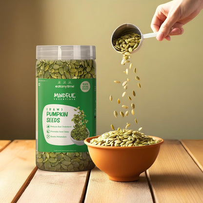 Eat Anytime Pumpkin Seeds 500 g | Source of Magnesium, Fibre & Protein | 100% Natural | Seeds for Weight Management