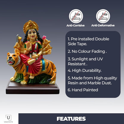 UNOVATE MATA Rani Murti for Home | Durga MATA Idol for Car Dashboard