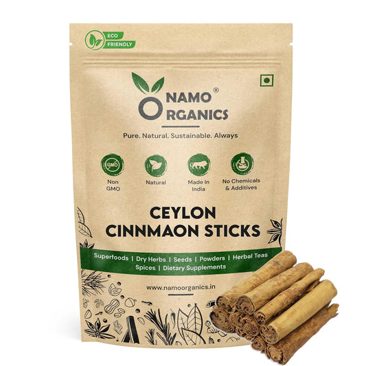 Namo Organics - Ceylon Cinnamon Sticks 100gm | Sri Lankan Dalchini Original | Dalchini Cinnamon