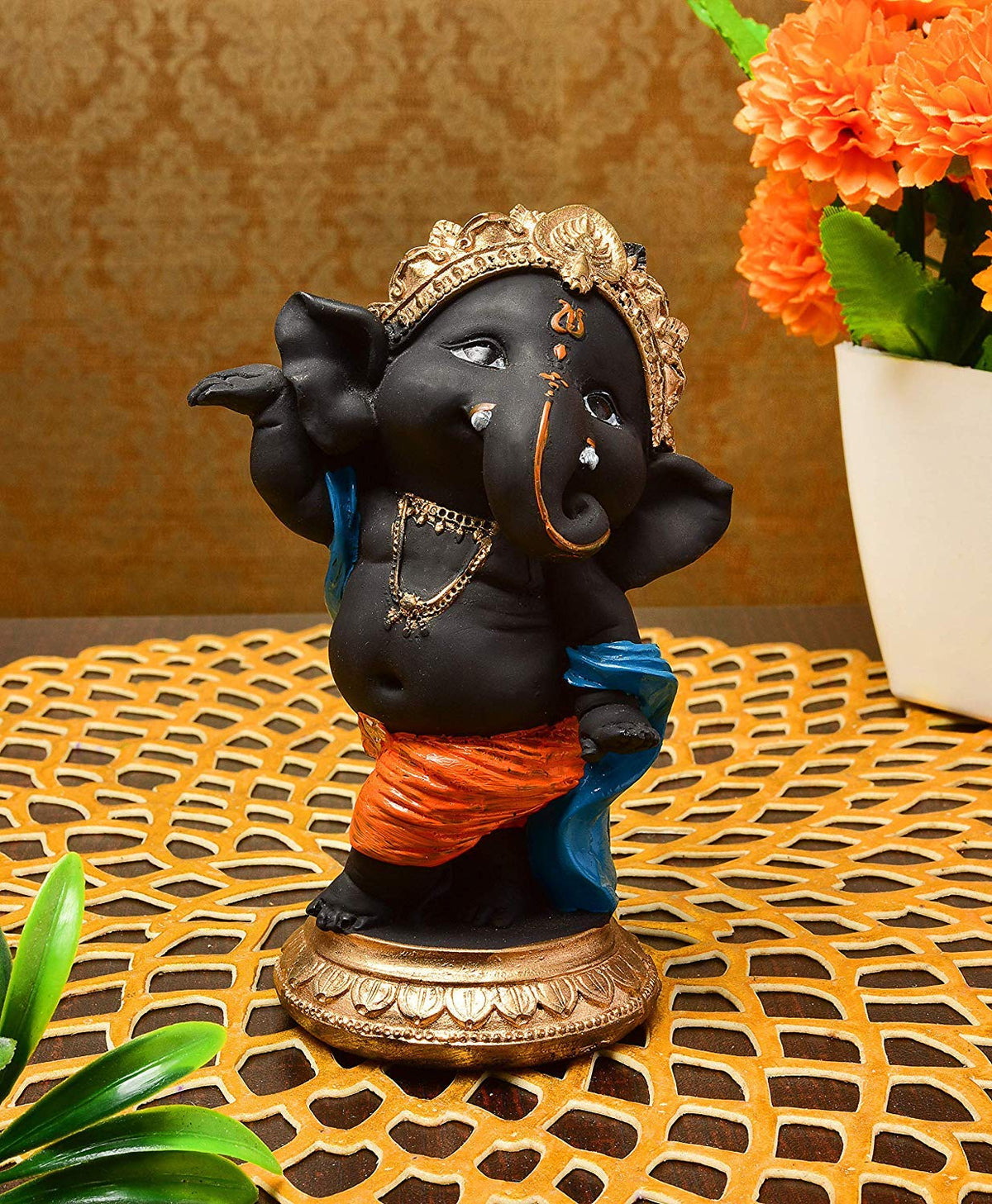 Ganesha Figurines Set | Handcrafted Ganpati Idols for Table Decor & Gifting