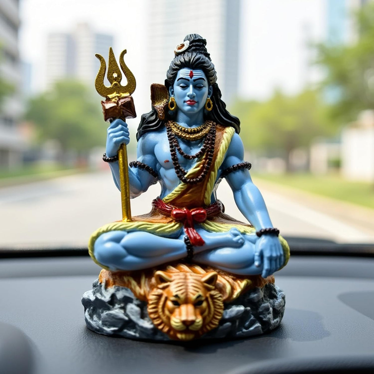 UNOVATE Shiva Idol for Car Dashboard | Adiyogi Statue | Mahadev Idol, Blue