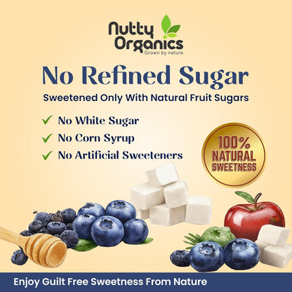 Nutty Organics Whole Dried Blueberries 150g | No Refined Sugar | 100% Natural | Rich in Antioxidants & Fiber | Premium Imported Dry Frui