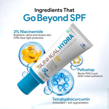 SUNHEAL Hydra hydrating sunscreen lotion SPF 50+ PA +++