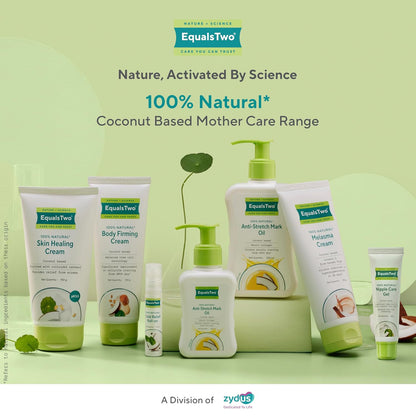 EQUALSTWO by Zydus Body Firming Cream, Anti-Cellulite Cream for Skin Tightening & Elasticity, Enriched with Vitamin C, Shea Butter, Logan Fruit, & Lotus Flower Extract, PH 5.5, Dermatologically Tested, 100ml (Pack 1)