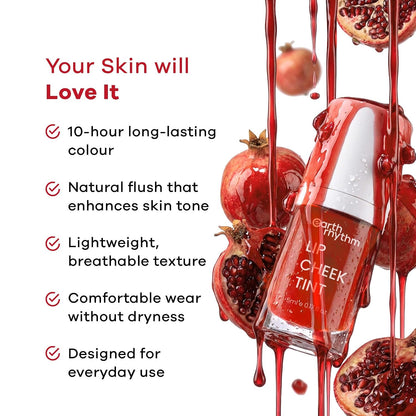 Earth Rhythm Lip & Cheek Tint – 10 Hour Wear, 100% Plant-Based Pigments, No Silicones, No Mineral Oil - Cherry