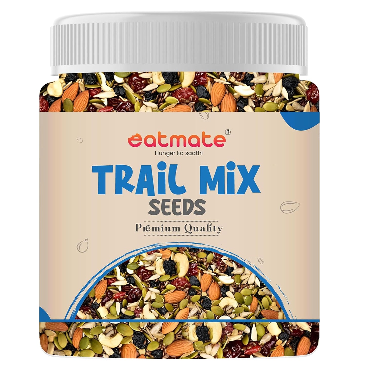 Eatmate Absolute Healthy Dry Fruits and seedMix, Premium Trail Mix | Healthy MixedSeed with Dry Fruits, Almond, Cashew, Cranberry, Pumpkin, Sunflower, Black Raisins