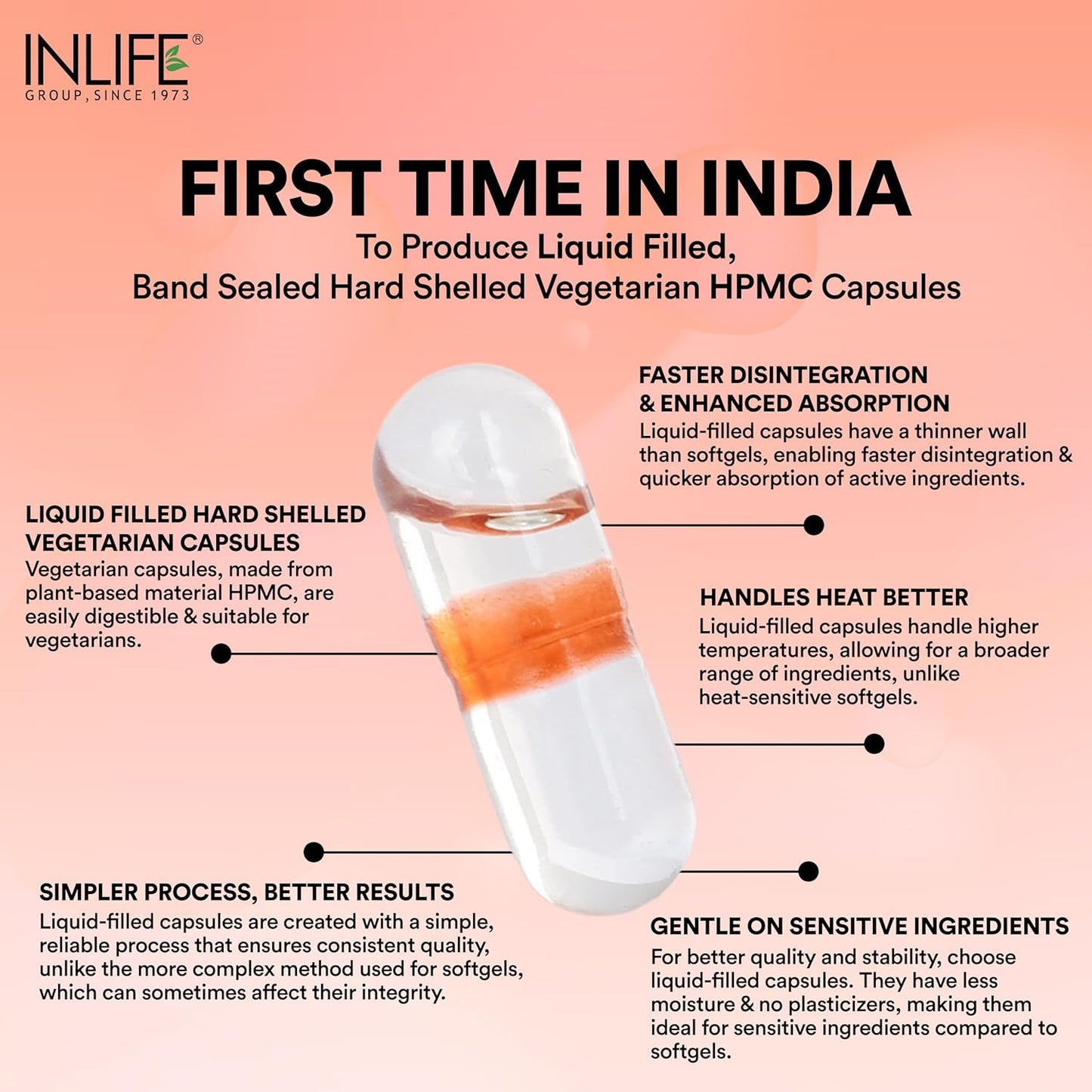 INLIFE Pure MCT Oil C8 C10 Keto Diet Friendly Advanced Products, Weight & Fat Management Food Supplement, 500mg - 60 Vegetarian Capsules (Pack of 1, 60, count)