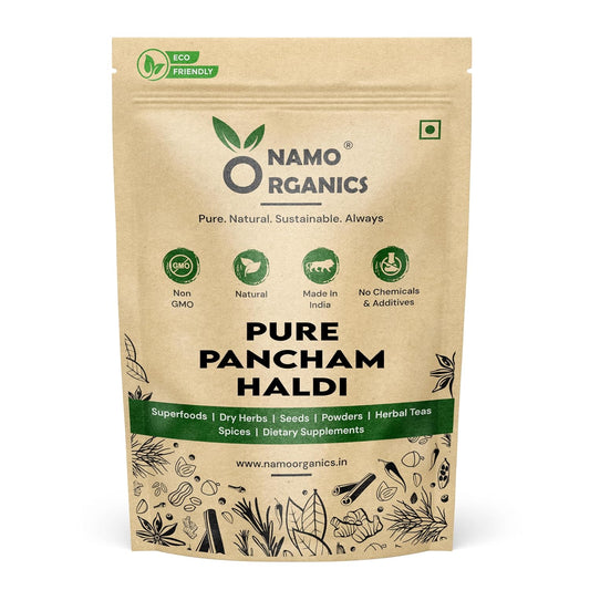 Namo Organics - Pancham Haldi 200g - Powder Ayurvedic Turmeric Blend with 5 Types of Turmeric Pure & Natural Haldi II The Original Pancham Haldi