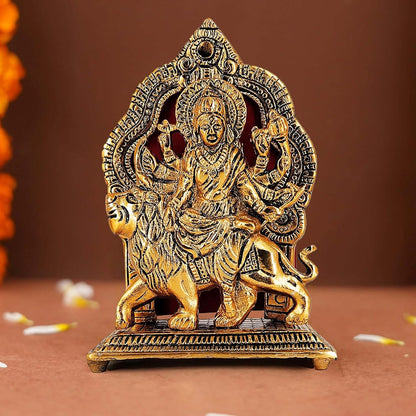 Maa Durga Idol sherawali MATA Murti Goddess for Pooja Room, Home, Office Temple Mandir Decor Showpiece, Gift Items
