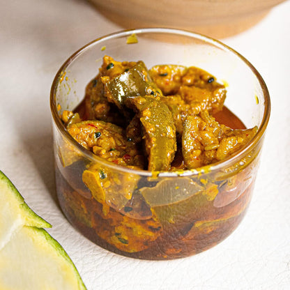 Homemade Love Authentic Punjabi Mango Pickle | Spicy & Tangy Aam Ka Achaar with Raw Mango, and spices mixed with mustard oil