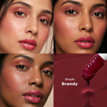 Earth Rhythm Lip & Cheek Tint – 10 Hour Wear, 100% Plant-Based Pigments, No Silicones, No Mineral Oil - Brandy