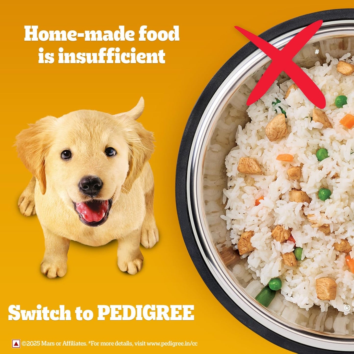 Pedigree Puppy Dry Dog Food, Chicken & Milk, 1 kg, Contains 37 Essential Nutrients, 100% Complete & Balanced Food for Puppies