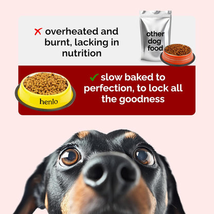 Henlo Baked Chicken & Liver Dry Dog Food | 100% Human Grade Ingredients | 800G | Dry Food for Adult Dogs & Puppies