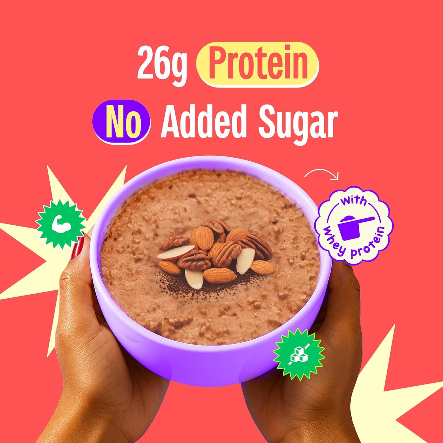 Yogabar 26g High Protein Oats 1kg , Filter Kappi - Breakfast Cereal with Wholegrains, 26% Protein & No added sugar - Oats High Protein for Gym - Premium Protein Blend