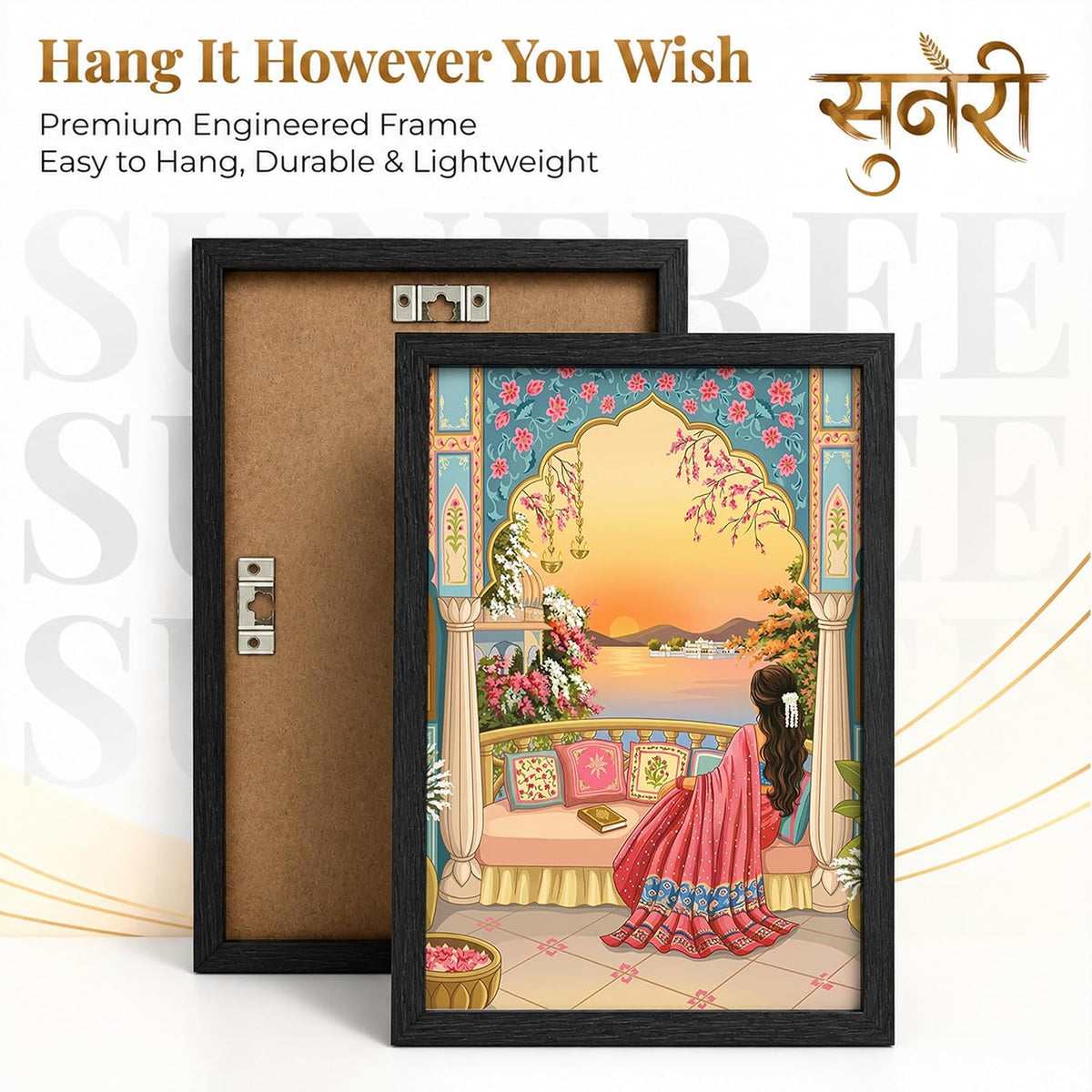 Traditional Indian Wall Art — Set of 2 (ART 12, 13x19 INCHES)