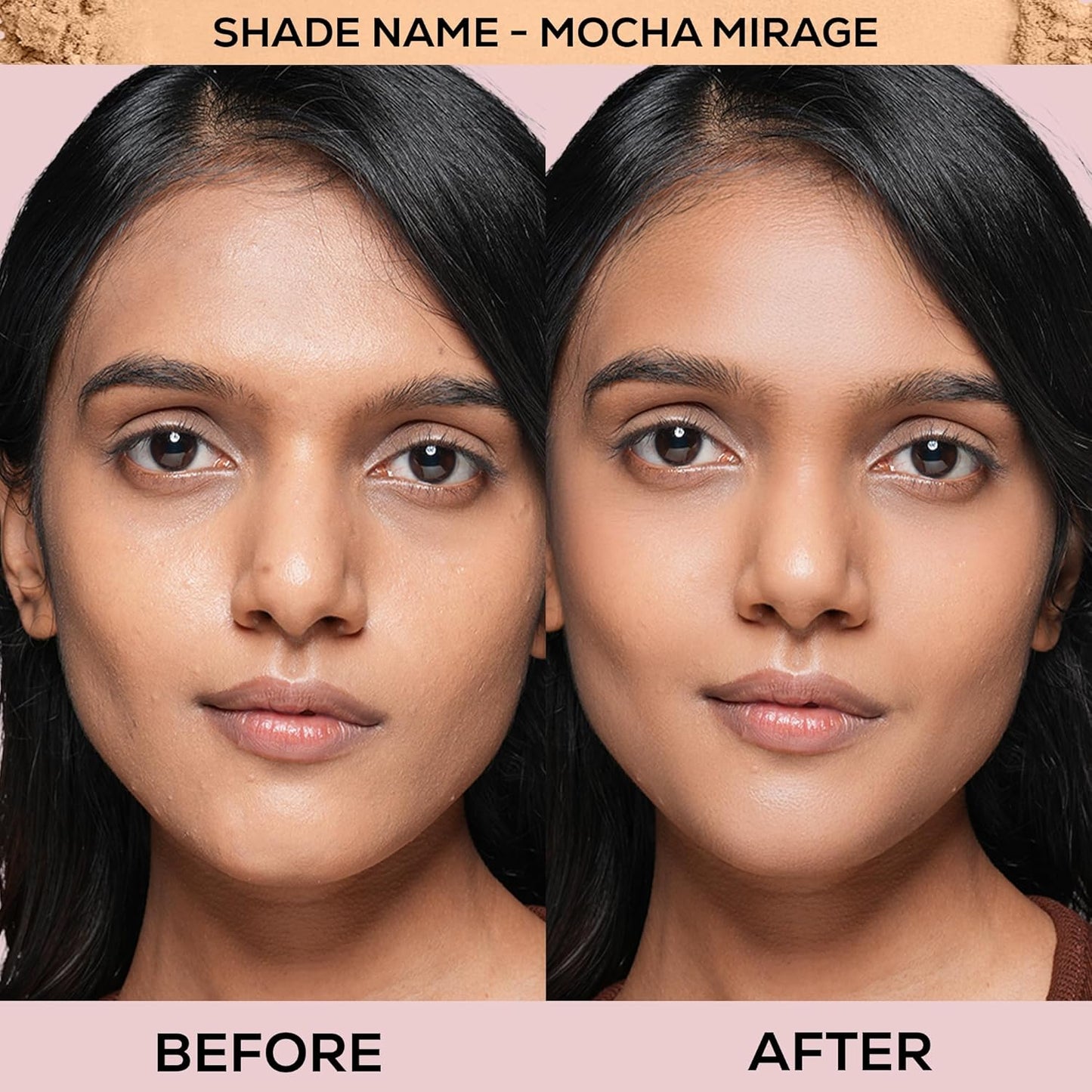RENEE Bollywood Filter Blurring Compact - Mocha Mirage | Pore Minimising, Matte Finish, Full Coverage, Rich Pay-off | Blurs Pores & Blemishes | 9g