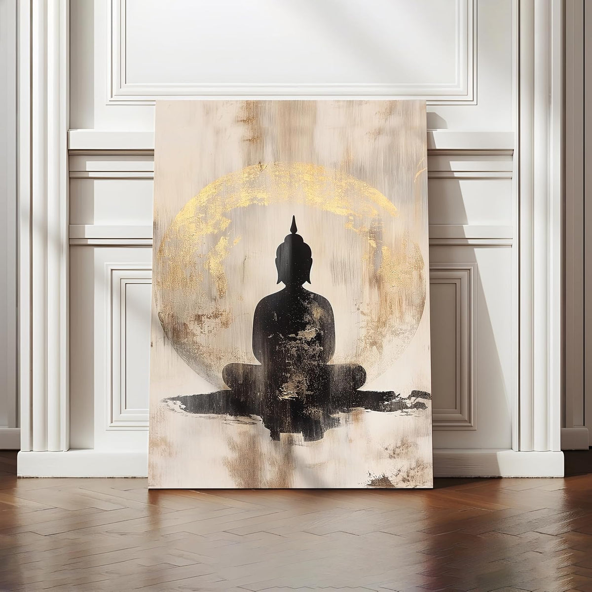 Buddha Canvas Painting for Living Room, Buddha wall Art Painting for living room, Bedroom, office and Home, Canvas, 16x22 Inch