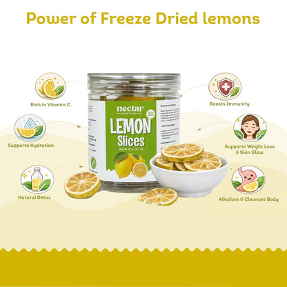 Nectar Superfoods Lemon slices - 35 grams Jar-Pack of 1 Nos | 100% Natural & Pure | No Preservatives, No Sugar Added, Vegan | Ideal for Cooking & Seasoning | Made in India