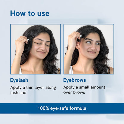 Be Bodywise Brow & Lash Growth Serum 5ml | For Thicker & Fuller Brows & Lashes | With 4% Anagain, 3% Redensyl, 2% LashLD & 1% Rosemary | 100% Eye Safe & Fragrance Free