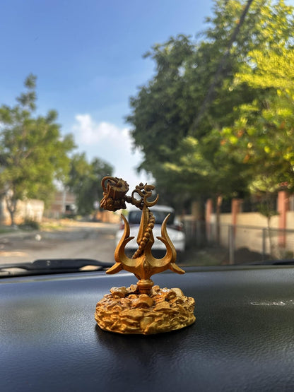 Adiyogi Shiva Statue for Car Dash Board, Pooja & Gift, Mahadev Murti, Idol, Lord Adiyogi Shankara for Home & Office Decor | for Gifting (Trishul, Fantasy, 5 Cm, 13 Cm)