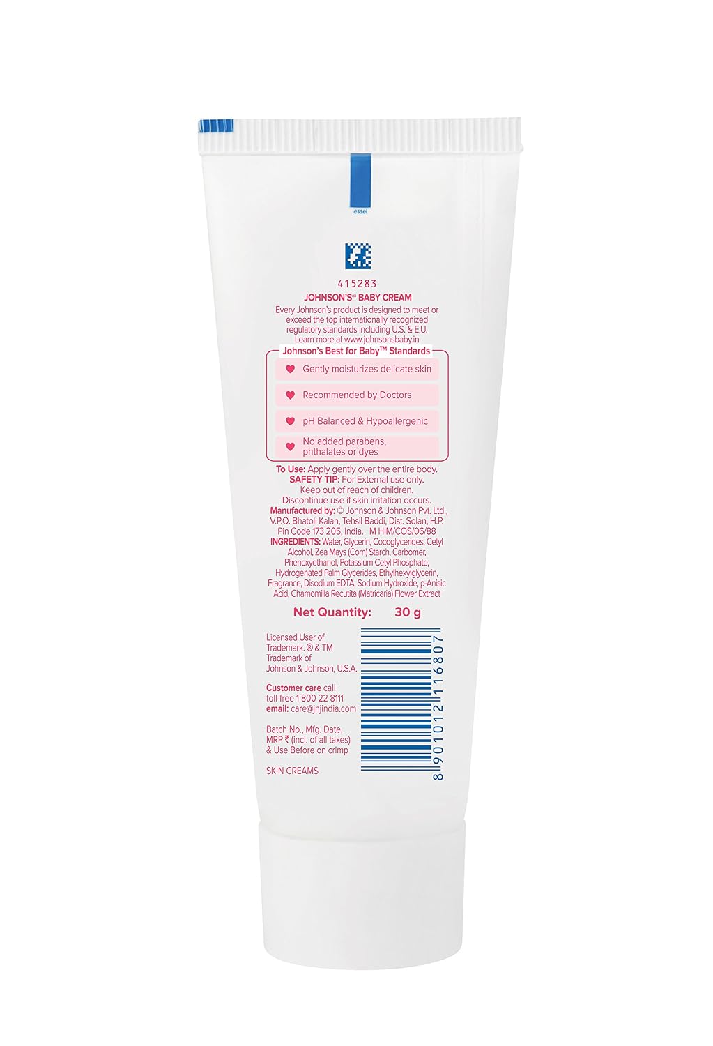 Johnson's Baby Cream, 30g