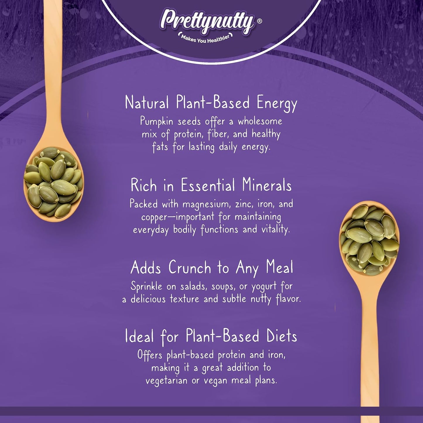 PrettyNutty Raw Pumpkin Seeds – Premium Grade, High Protein, Keto & Vegan Friendly, Gluten-Free, Natural Pepitas for Snacking, Baking & Cooking
