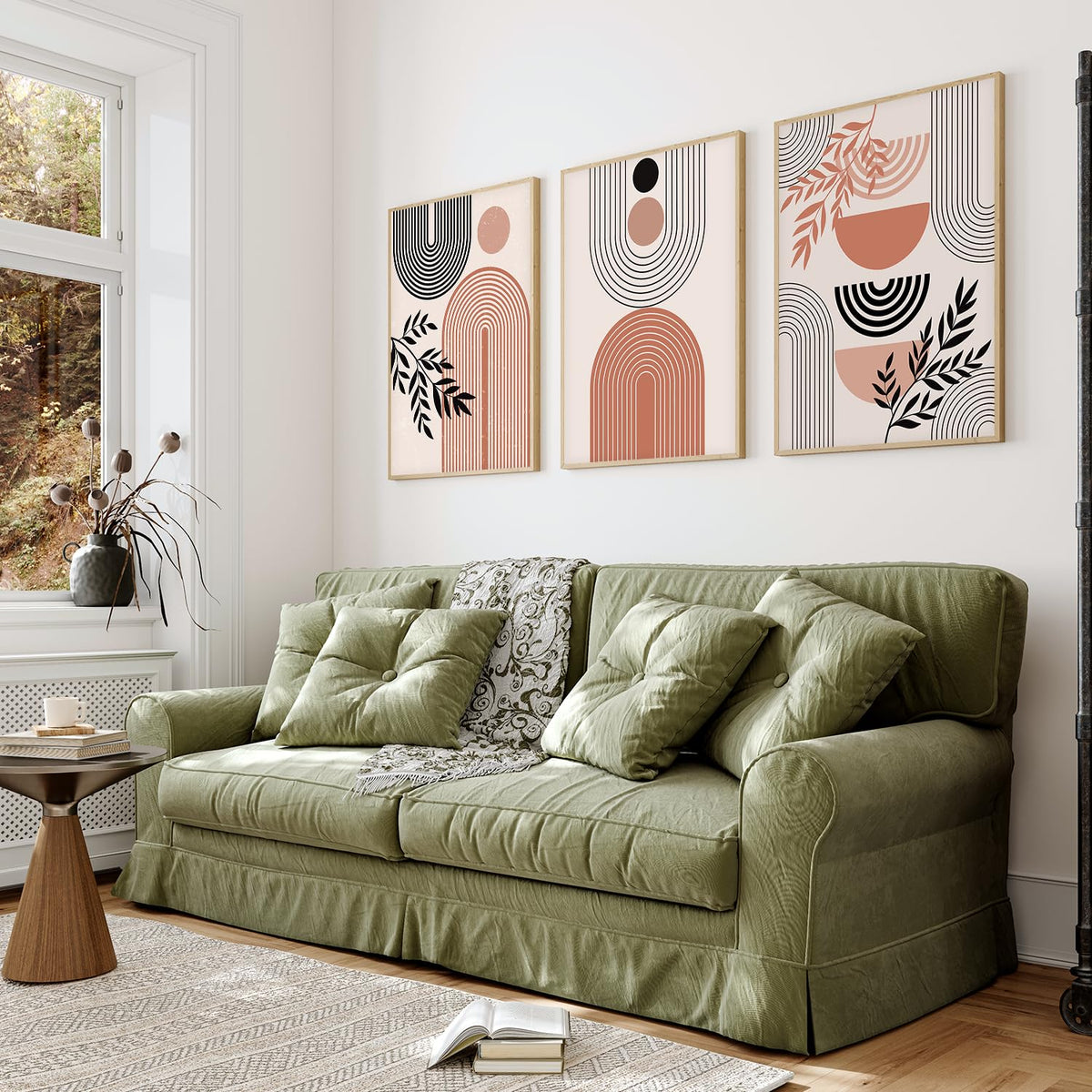 Boho Painting for Wall Decoration - Modern Art Wall Decor Framed Painting for Living Room Bedroom - Framed Wall Posters/Paintings with Frame (Boho 4, 13x19 inch)