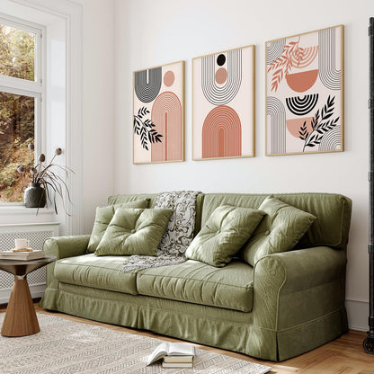 Boho Painting for Wall Decoration - Modern Art Wall Decor Framed Painting for Living Room Bedroom - Framed Wall Posters/Paintings with Frame (Boho 4, 13x19 inch)