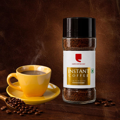 Cafe Coffee Day Strong Instant Coffee | Strong Blend | Dark Roasted To Perfection | Intense, Bold And Strong Flavour | Have It With Milk Or Without | Cold & Hot | Rich Aroma | Perfect for Espresso, Cappuccino, and Black Coffee Lovers