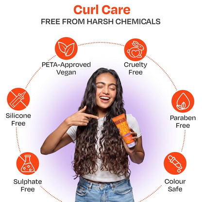 Manetain Leave In Conditioner 100ml for Curly Hair Women | Lightweight Curl Leave In Conditioner for Frizzy Hair | Moisturising, Detangling & Shine Enhancing | Silicone Free, Vegan Formula