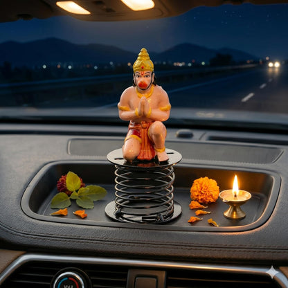B.R STORE Spring Mounted Lord Hanuman Idol