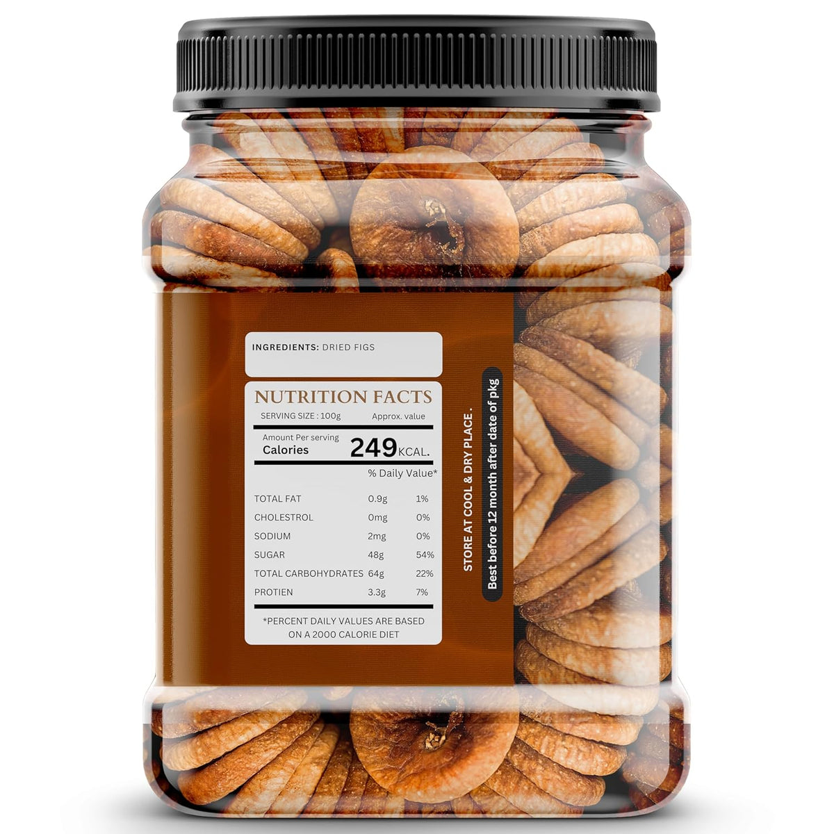 HAPPY HARVEST Premium Dried Afghani Anjeer | Dried Figs Ajnir | Dry Fruits in Fresh | Healthy Snacks I Low in calories and Fat Free | Rich Source of Vitamins Dietary Fiber