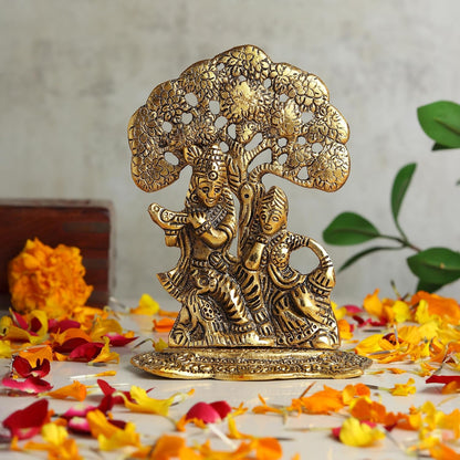 Radha Krishna Idol & Figurine for Home | God Idol for Pooja Room | Krishna Statue, Radha Krishna Murti & Gift Article (L11 x W7 x H14 cm)